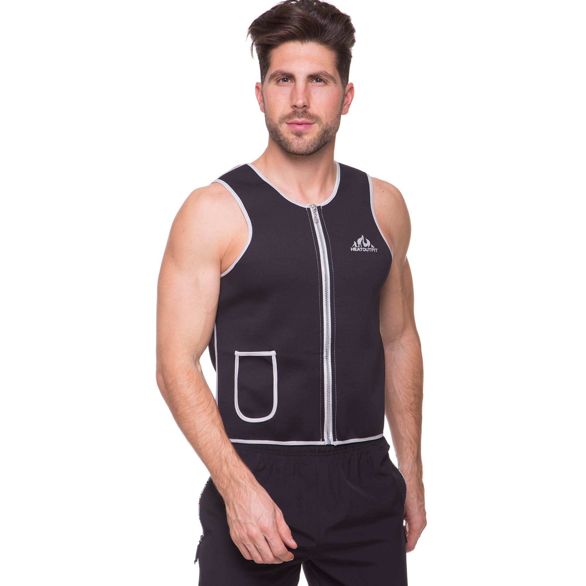 Жилет для схуднення з ефектом сауни HEATOUTFIT ST-2153 M-3XL чорний