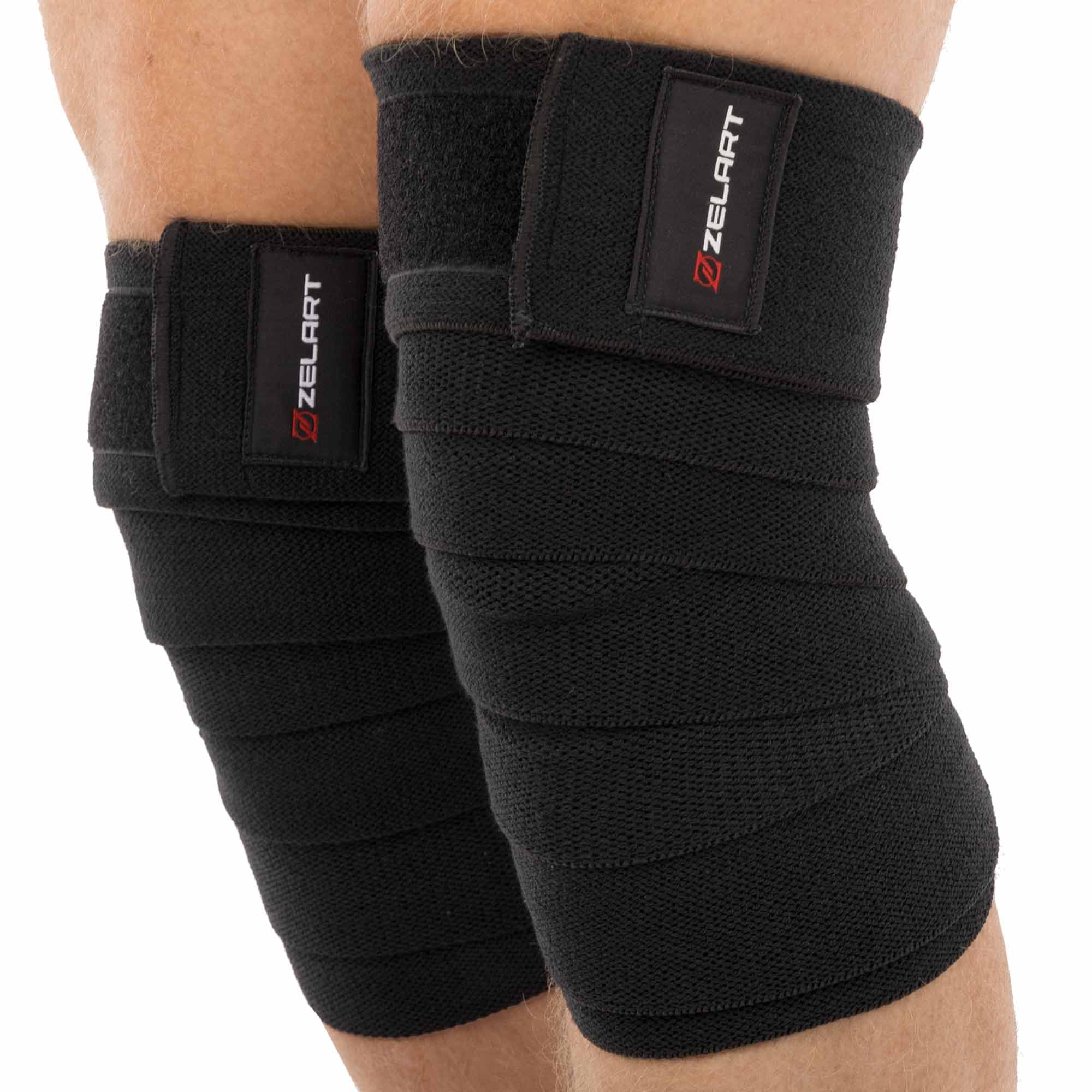 Колінні бинти для присідань Zelart SB-167075 1шт чорний
