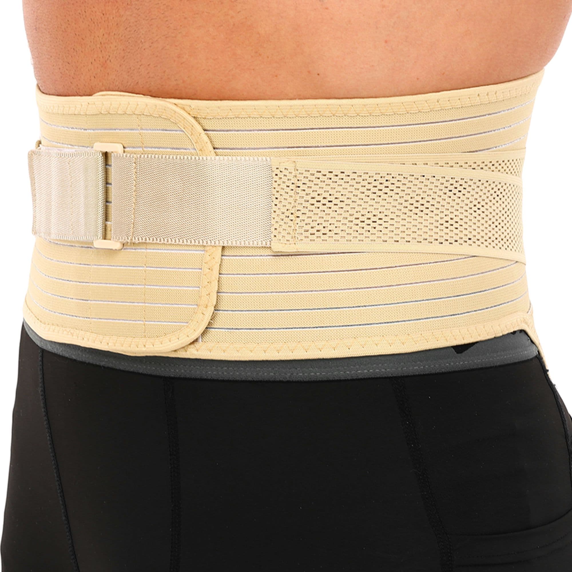 Пояс корсетний для попереку магнітний турмаліновий з 5 ребрами жорсткості SIBOTE ST-2111 M-XL бежевий