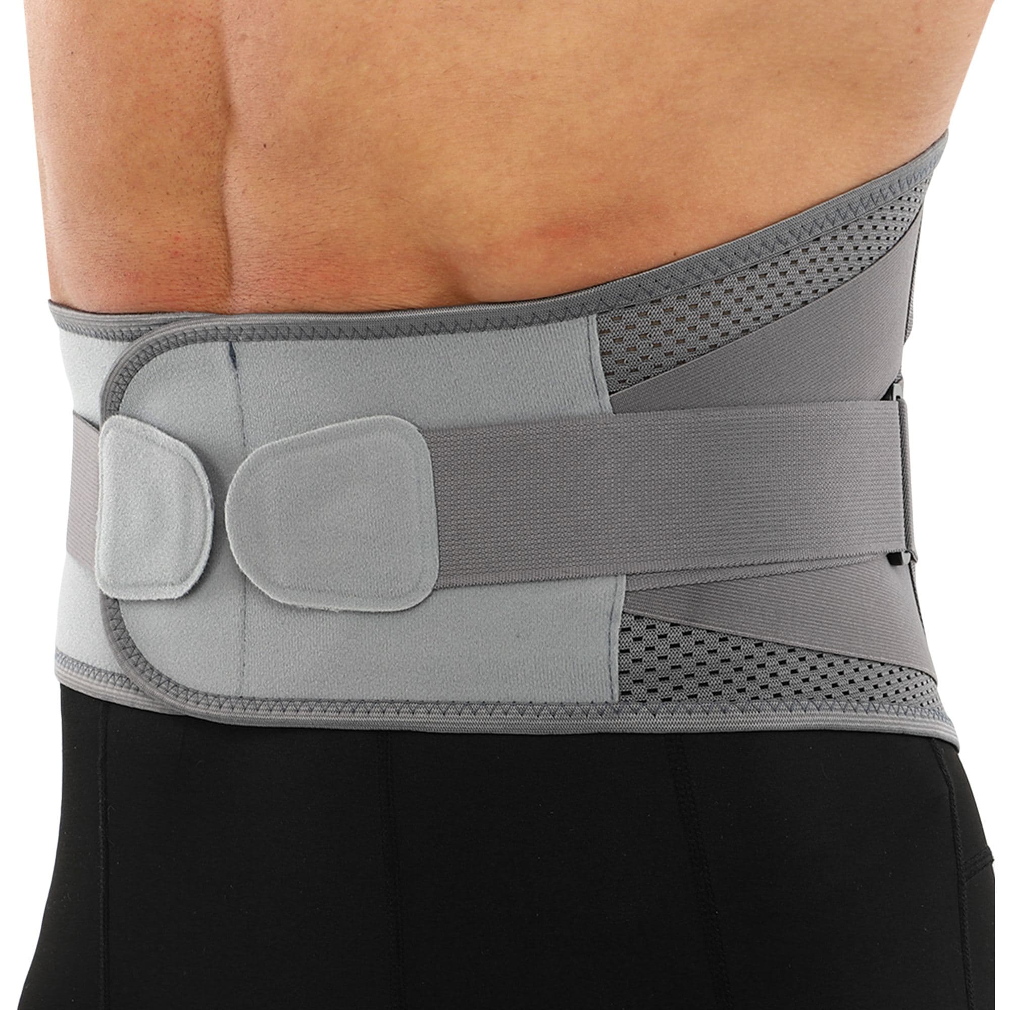 Пояс корсетний для попереку з 4 ребрами жорсткості та магнітними турмаліновими накладками SIBOTE ST-7279 M-XL сірий