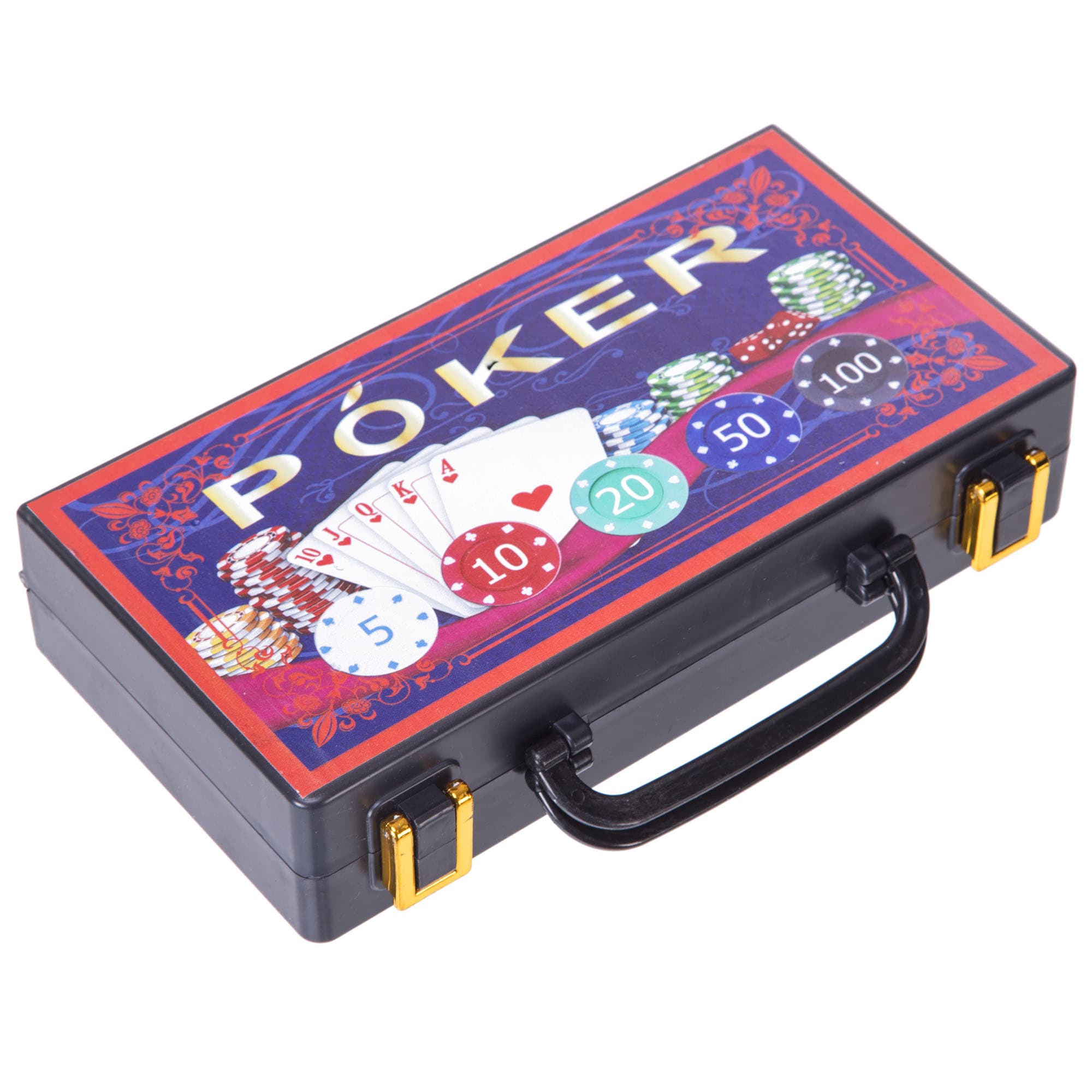 Набір для покеру у пластиковому кейсі Poker game set Poker game set SP-Sport 100S-2A 100 фішок