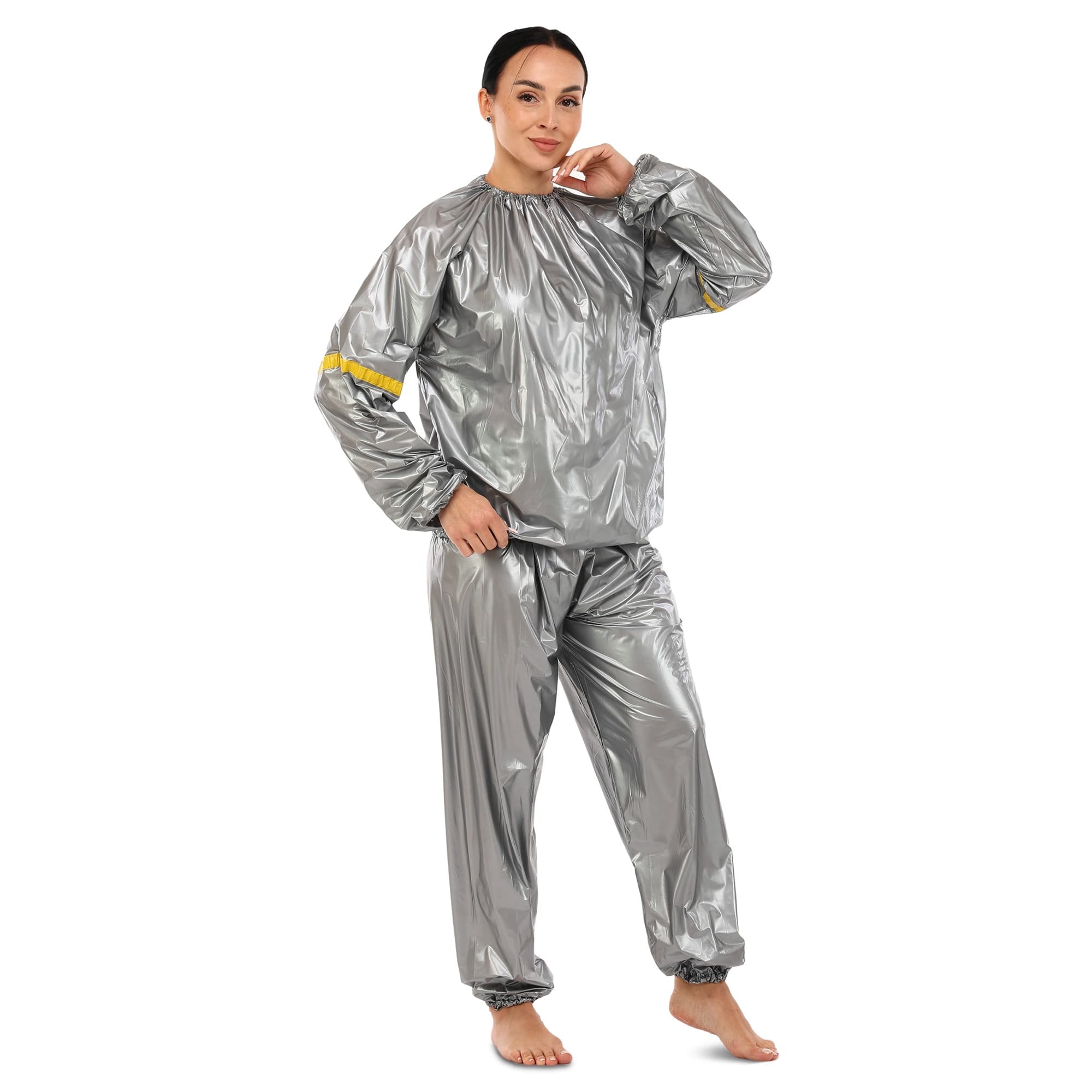 Костюм-сауна для схуднення SAUNA SUIT SIBOTE ST-2122 L-3XL сірий
