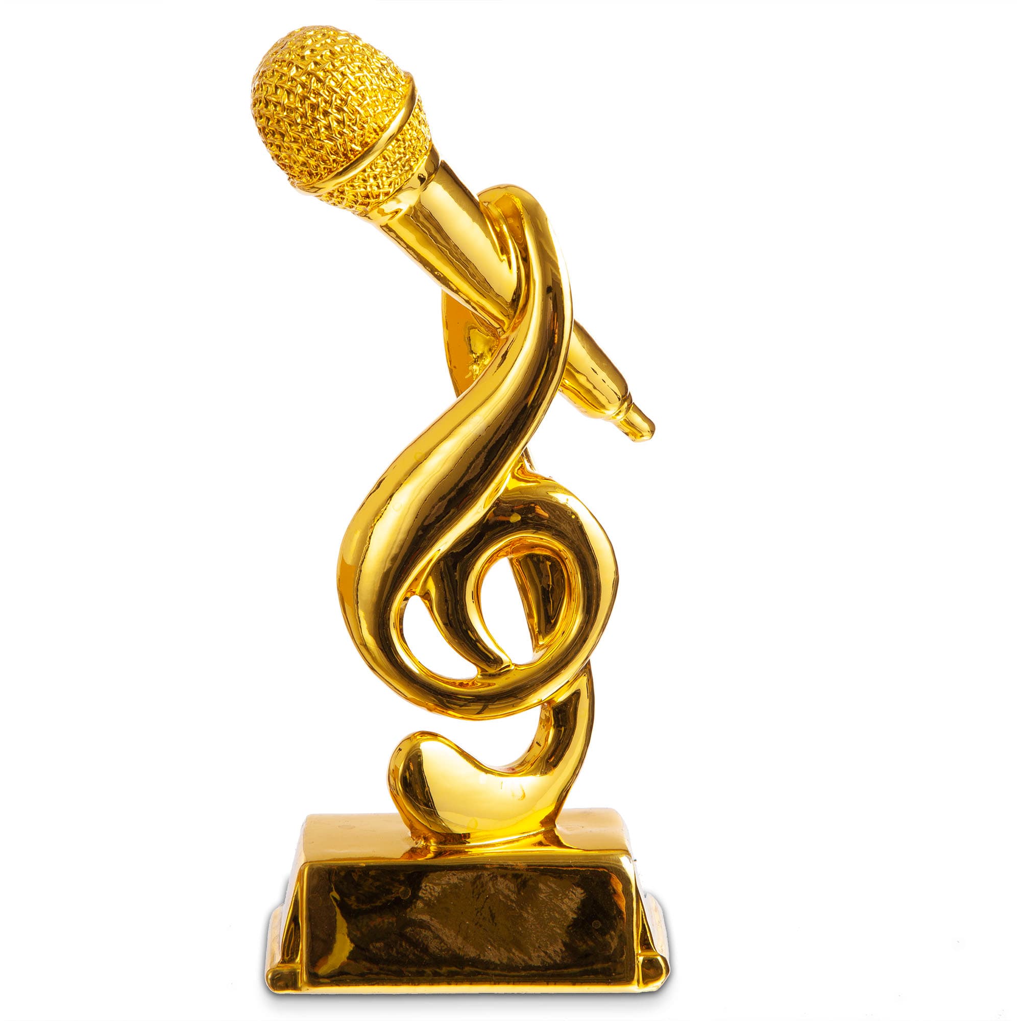 Статуетка нагородна спортивна Мікрофон SP-Sport HX4556-B2 розмір 9х5х20см золото