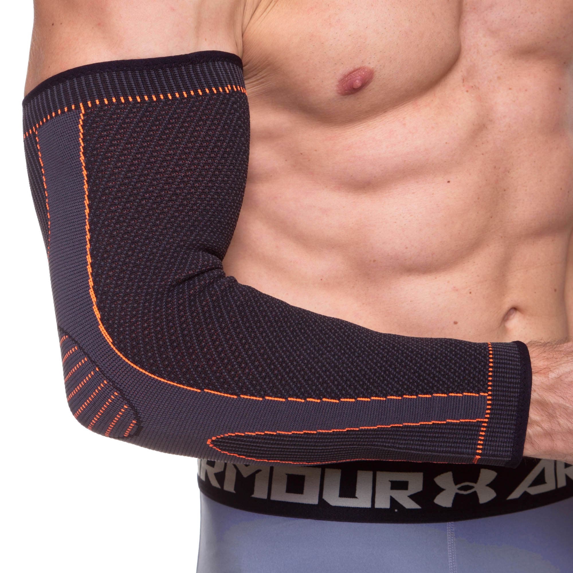 Нарукавник спортивний еластичний компресійний рукав для спорту EXCEED 871CA L 1шт чорний-сірий