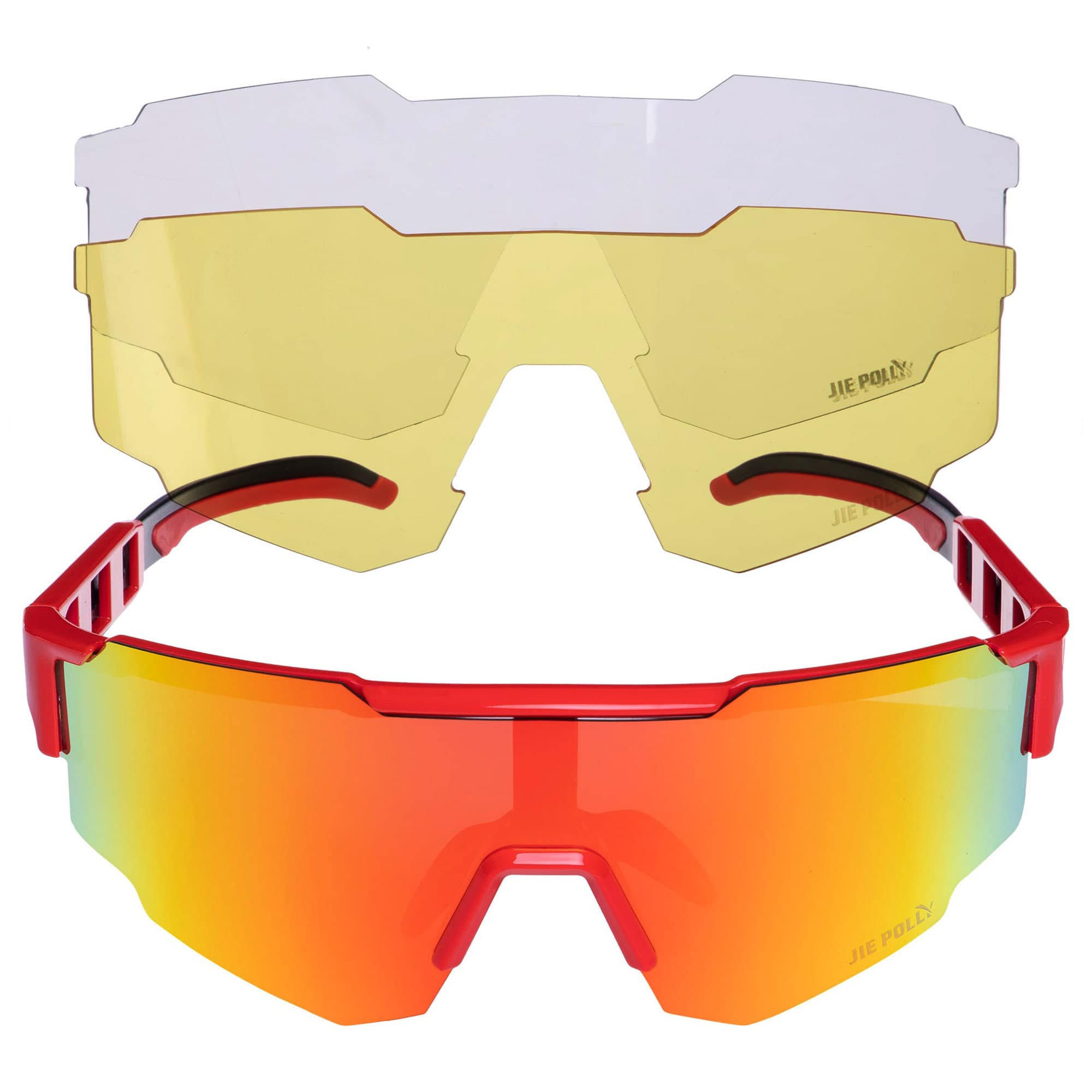 Окуляри спортивні сонцезахисні зі змінними лінзами та поляризацією у футлярі JIEPOLLY JP816 мультиколор