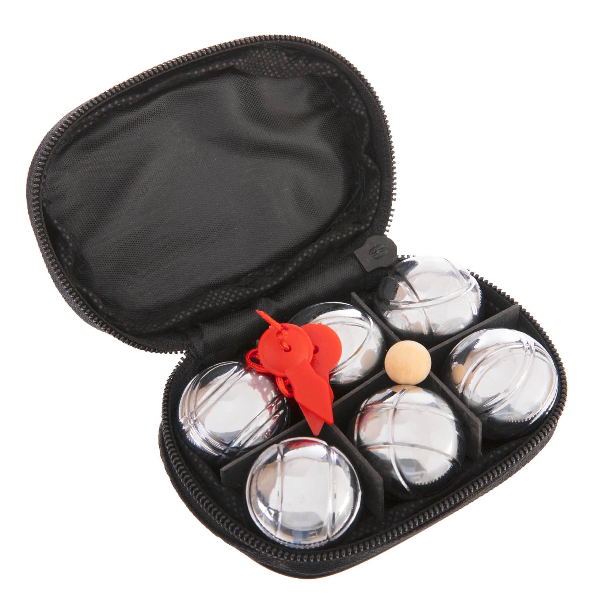 Петанк-міні (бочче) спортивна гра 6 сталевих кульок у PVC чохлі SP-Sport IG-3440 6куль ø3,2см срібний