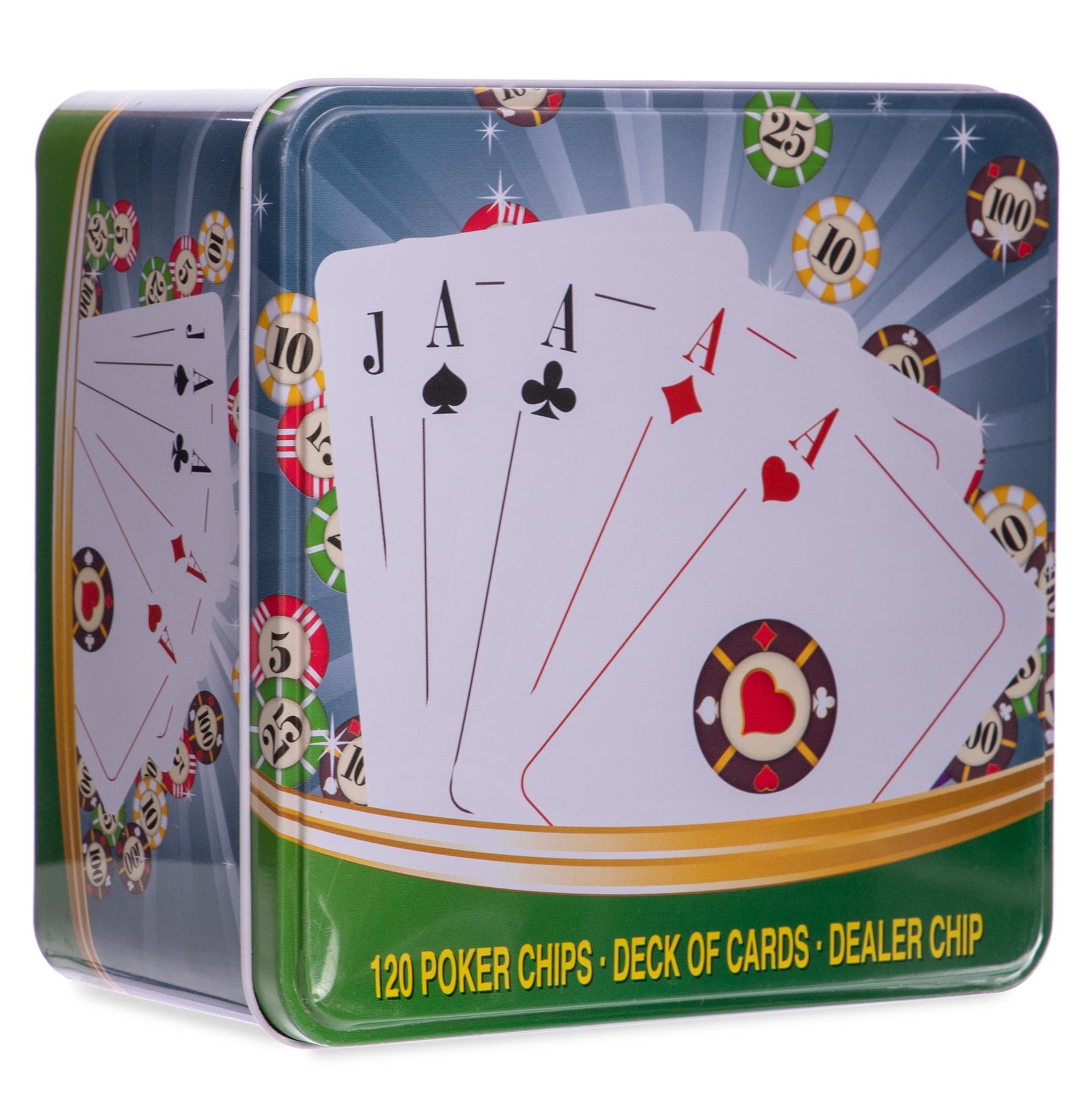 Набір для покеру в металевій коробці Poker game set SP-Sport IG-6893 120 фішок