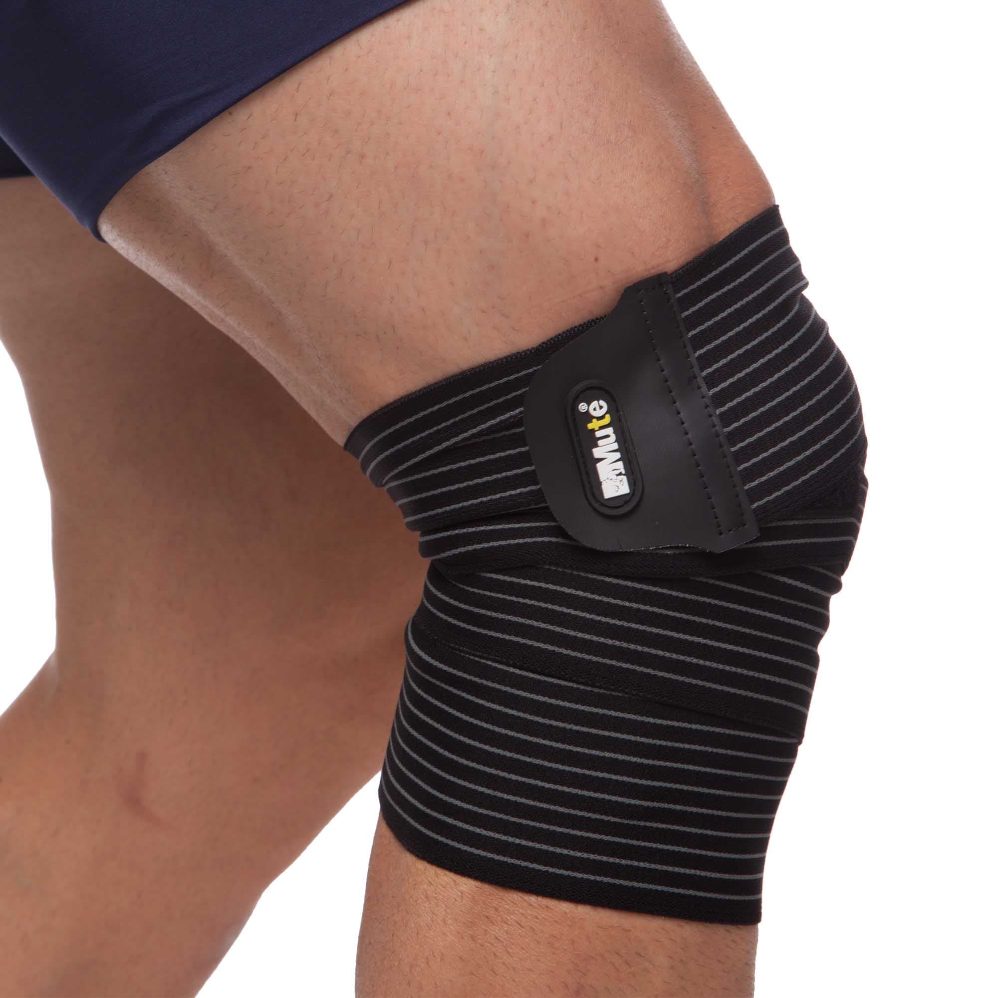 Колінні бинти для присідань MUTE 9023 1шт чорний