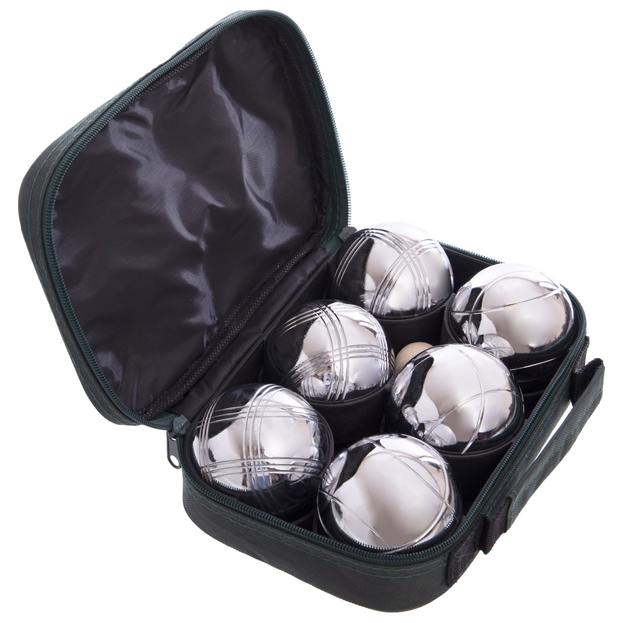 Петанк (бочче) спортивна гра 6 сталевих кульок у PVC чохлі SP-Sport IG-6991 6куль ø7,2см срібний