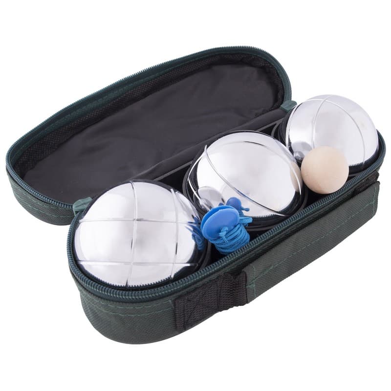 Петанк (бочче) спортивна гра 3 сталеві кулі в PVC чохлі SP-Sport IG-6910 3кулі ø7,2см срібний