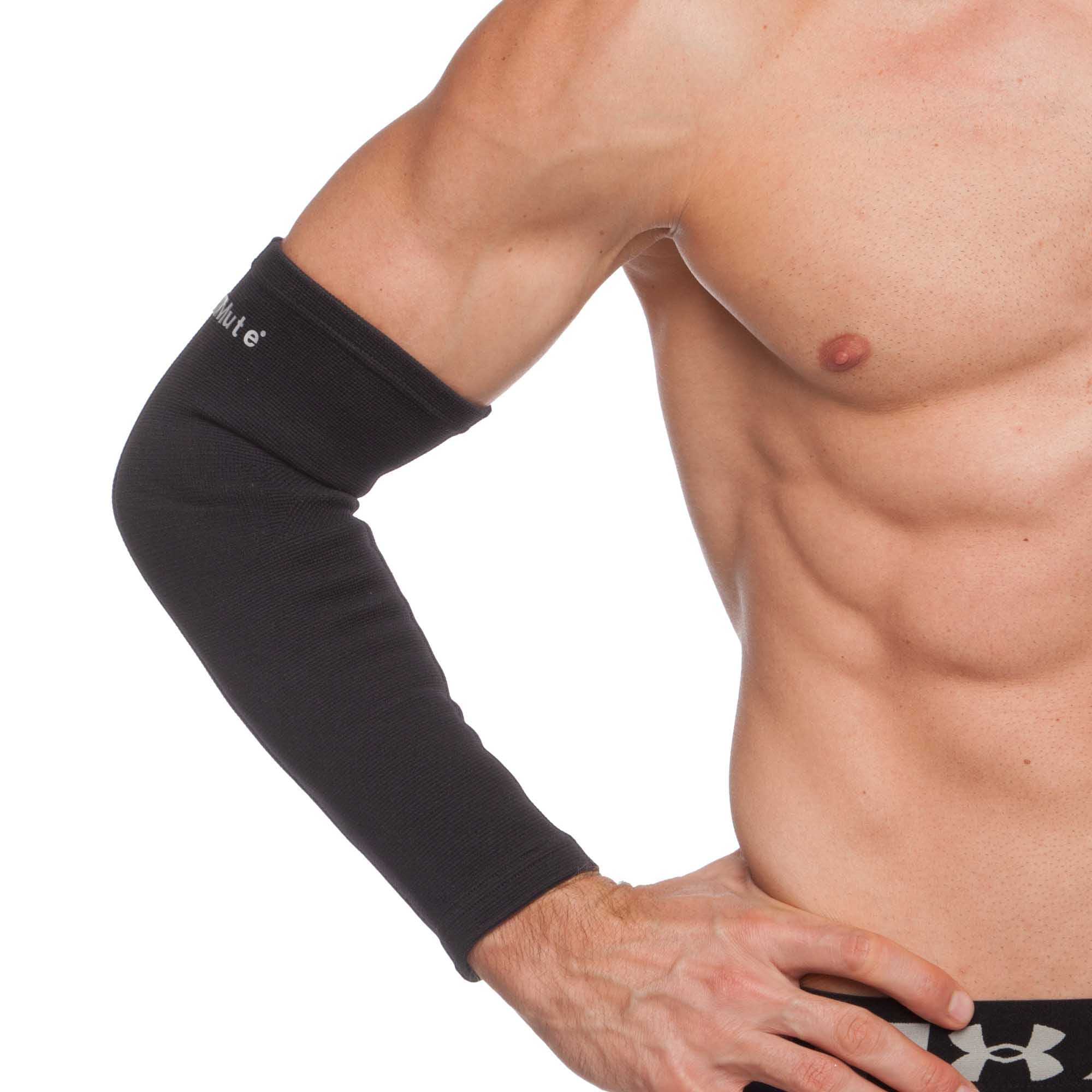 Налокотник спортивний еластичний компресійний MUTE 9030 1шт чорний