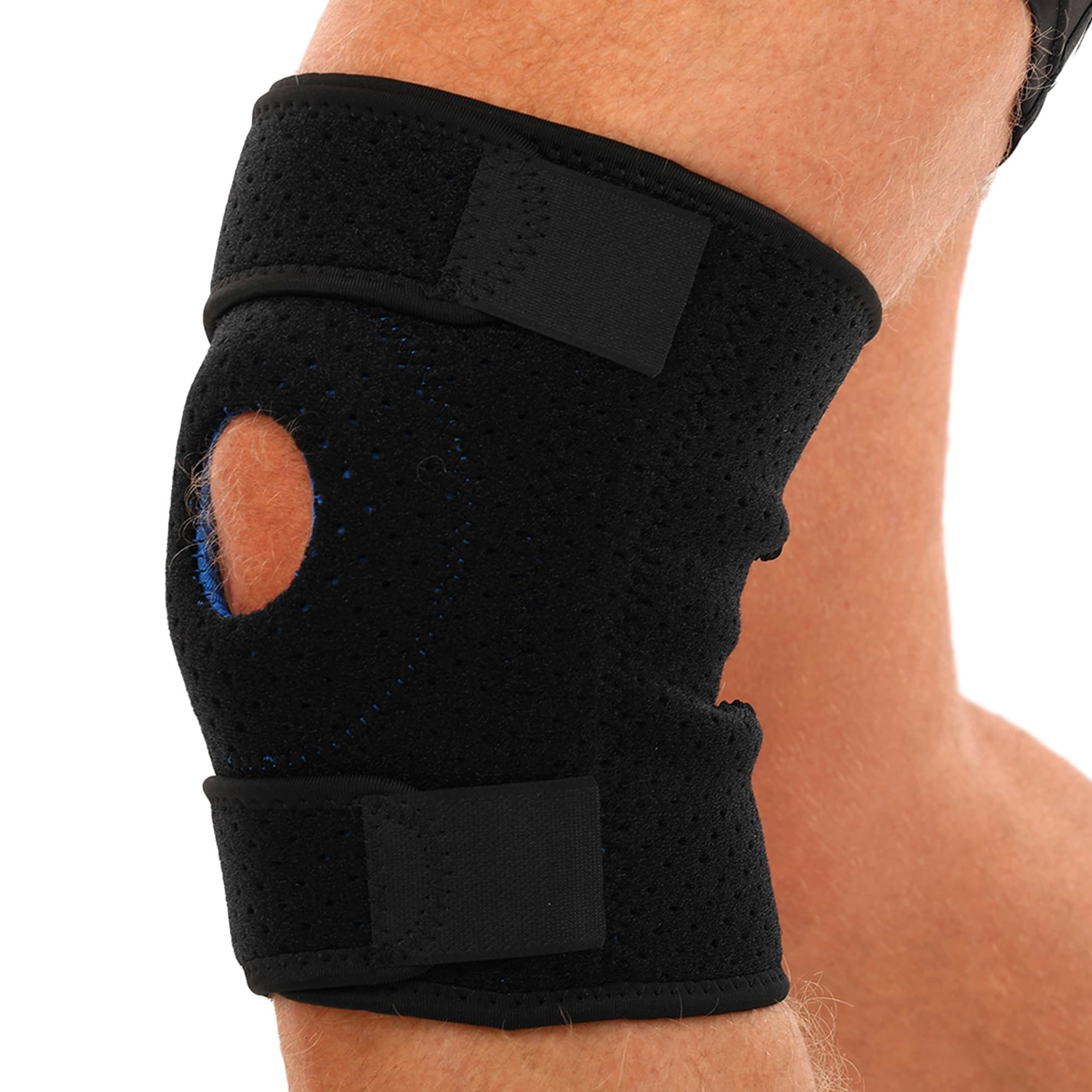 Наколінник регульований з відкритою колінною чашкою та ребрами жорсткості MUTE 9069 1шт чорний