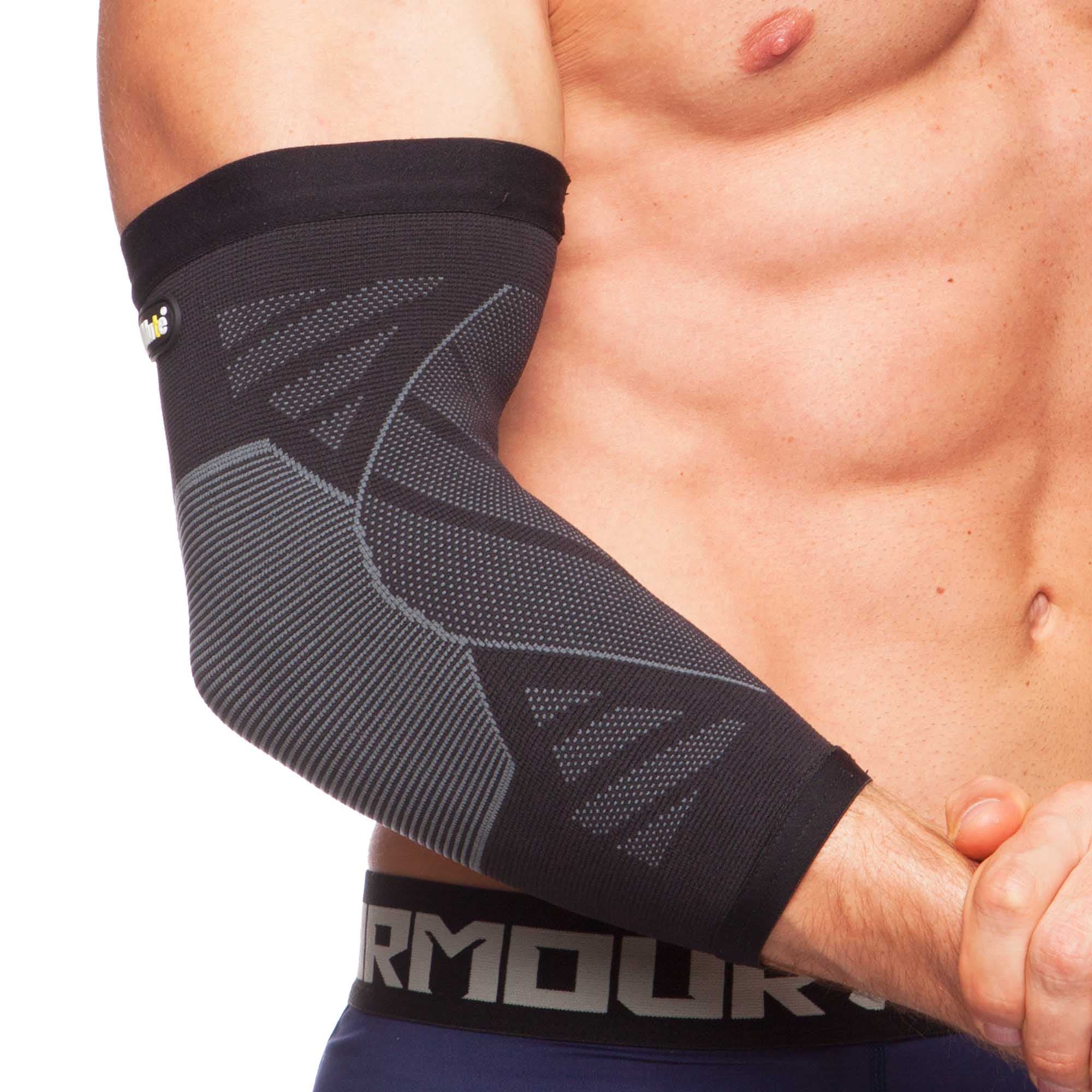 Налокотник спортивний еластичний компресійний MUTE 9011 1шт чорний