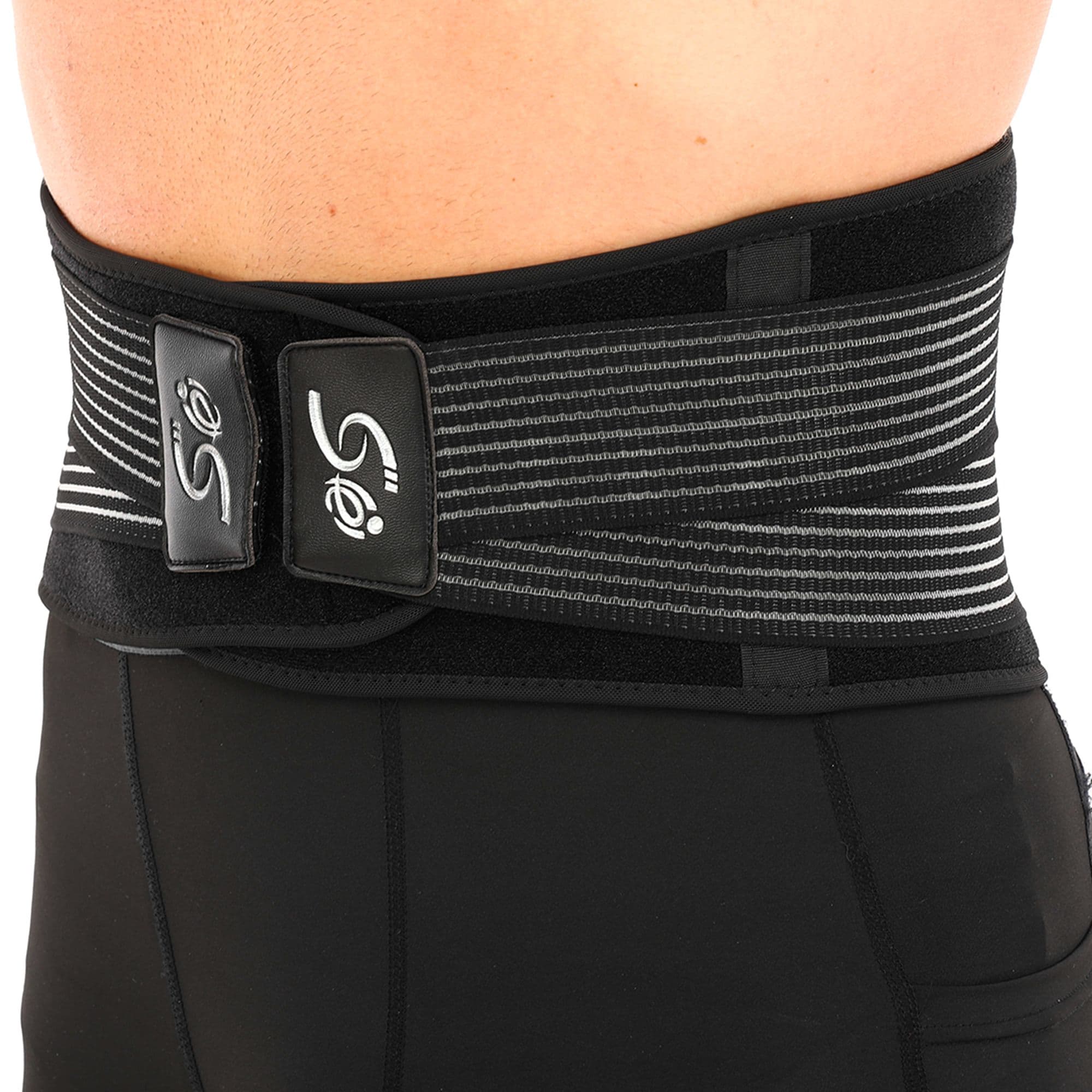 Пояс корсетний для спорту MUTE WAIST SUPPORT 9016 one size чорний-білий