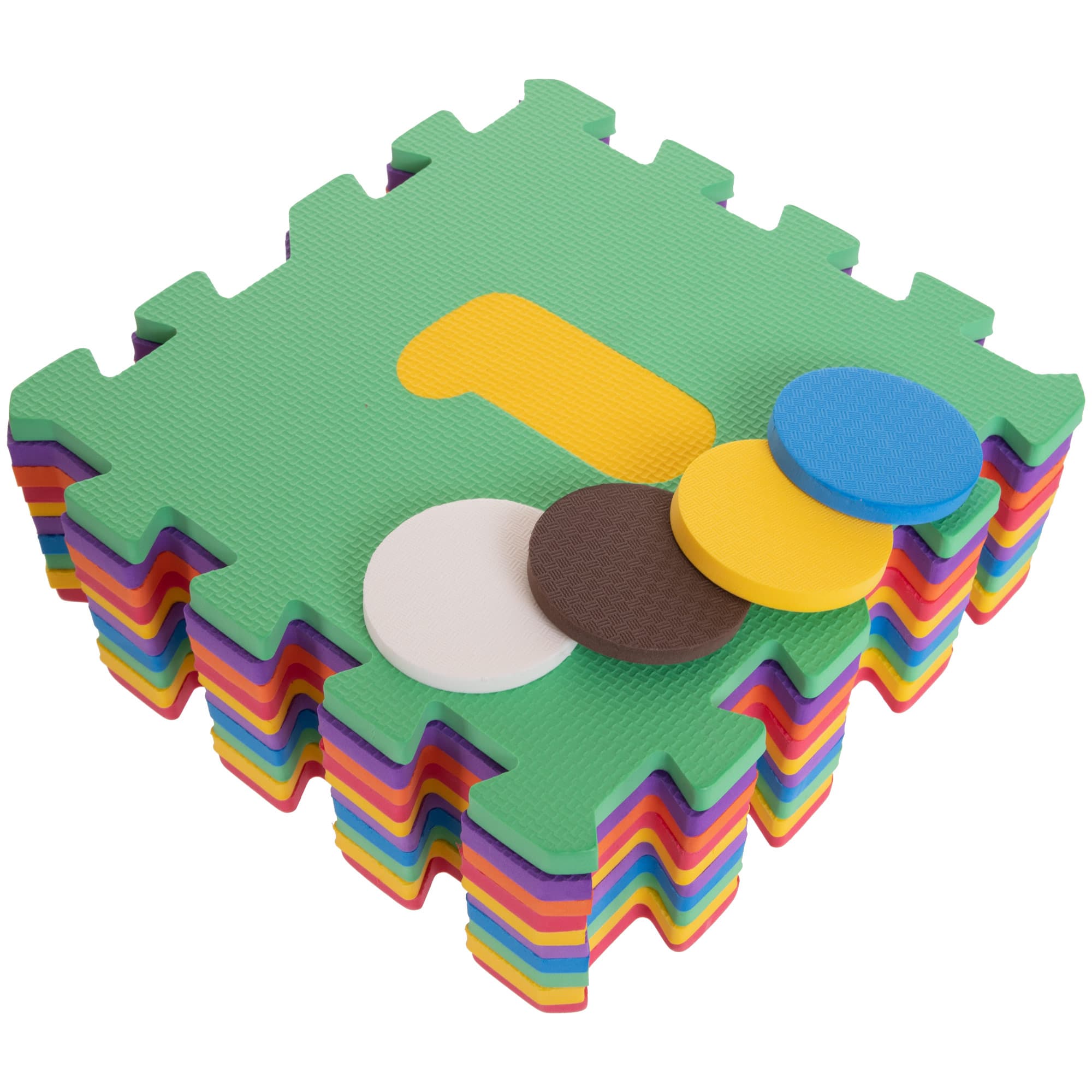 Килимок пазл дитячий ігровий розвиваючий ігровий дитячий Класик SP-Planeta C-3554 10 деталей 30х30х1см кольори в асортименті