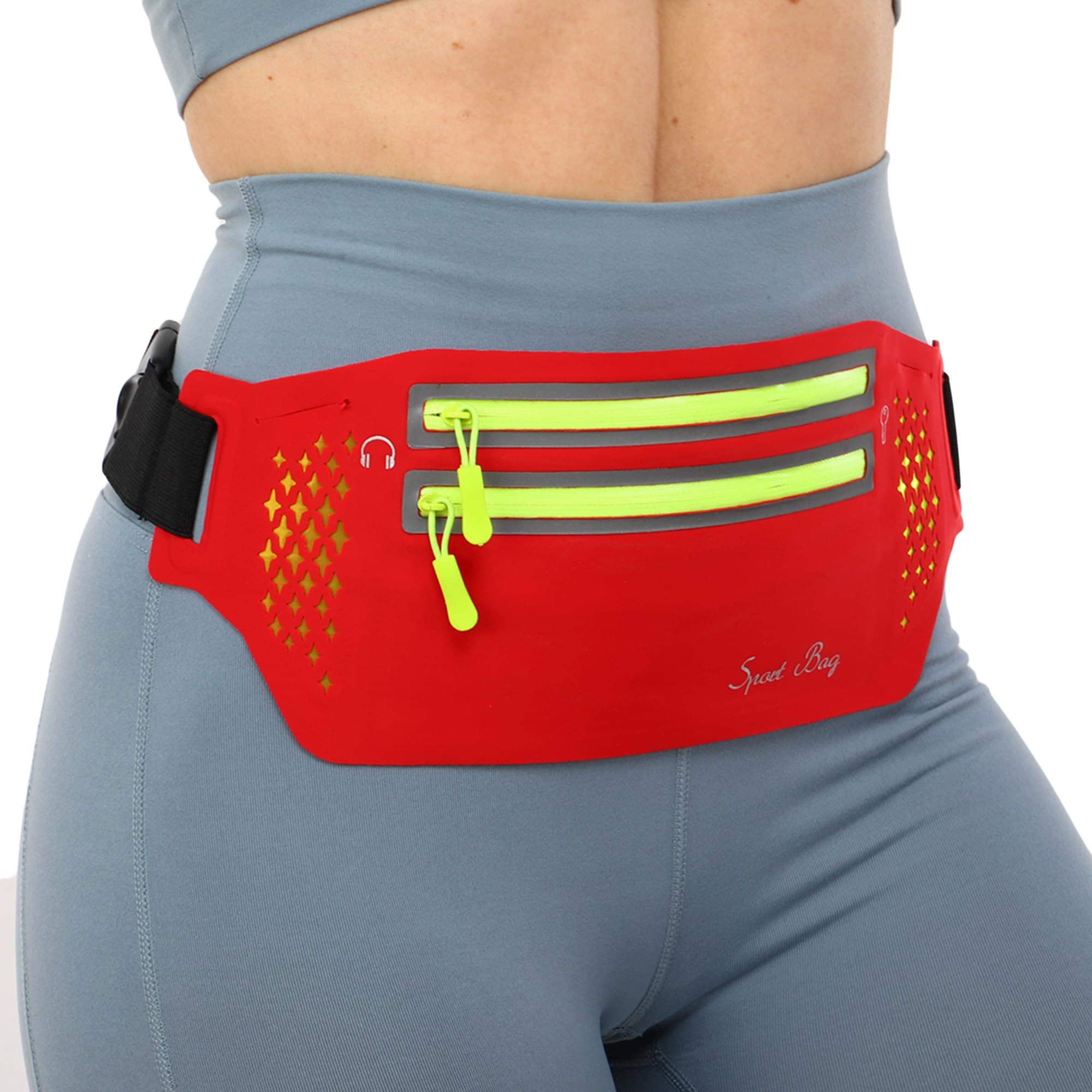 Сумка на пояс для бігу з двома відділеннями на блискавках SP-Sport C-0330 кольори в асортименті