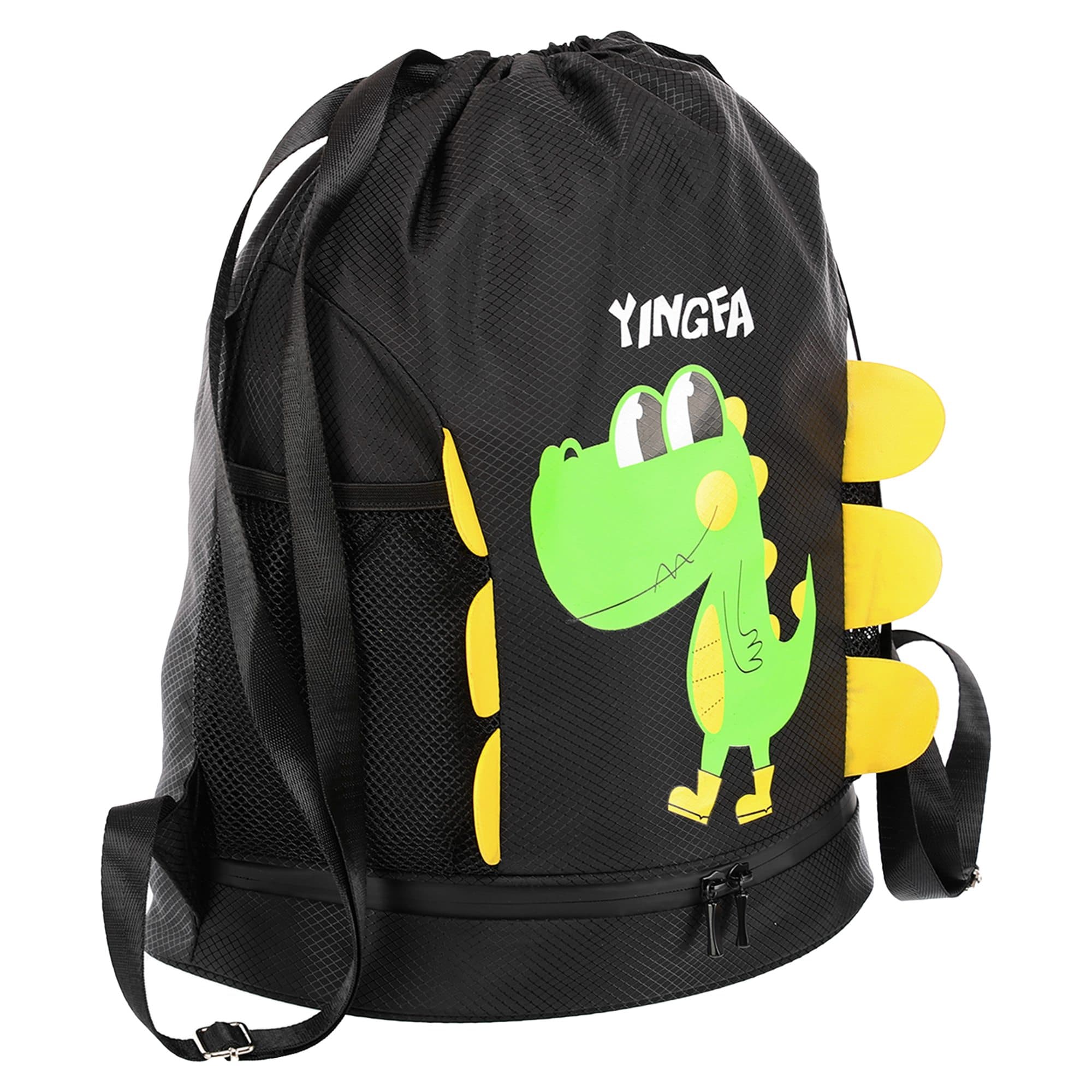 Рюкзак-мішок YINGFA WF2230 39x18х41см чорний-салатовий