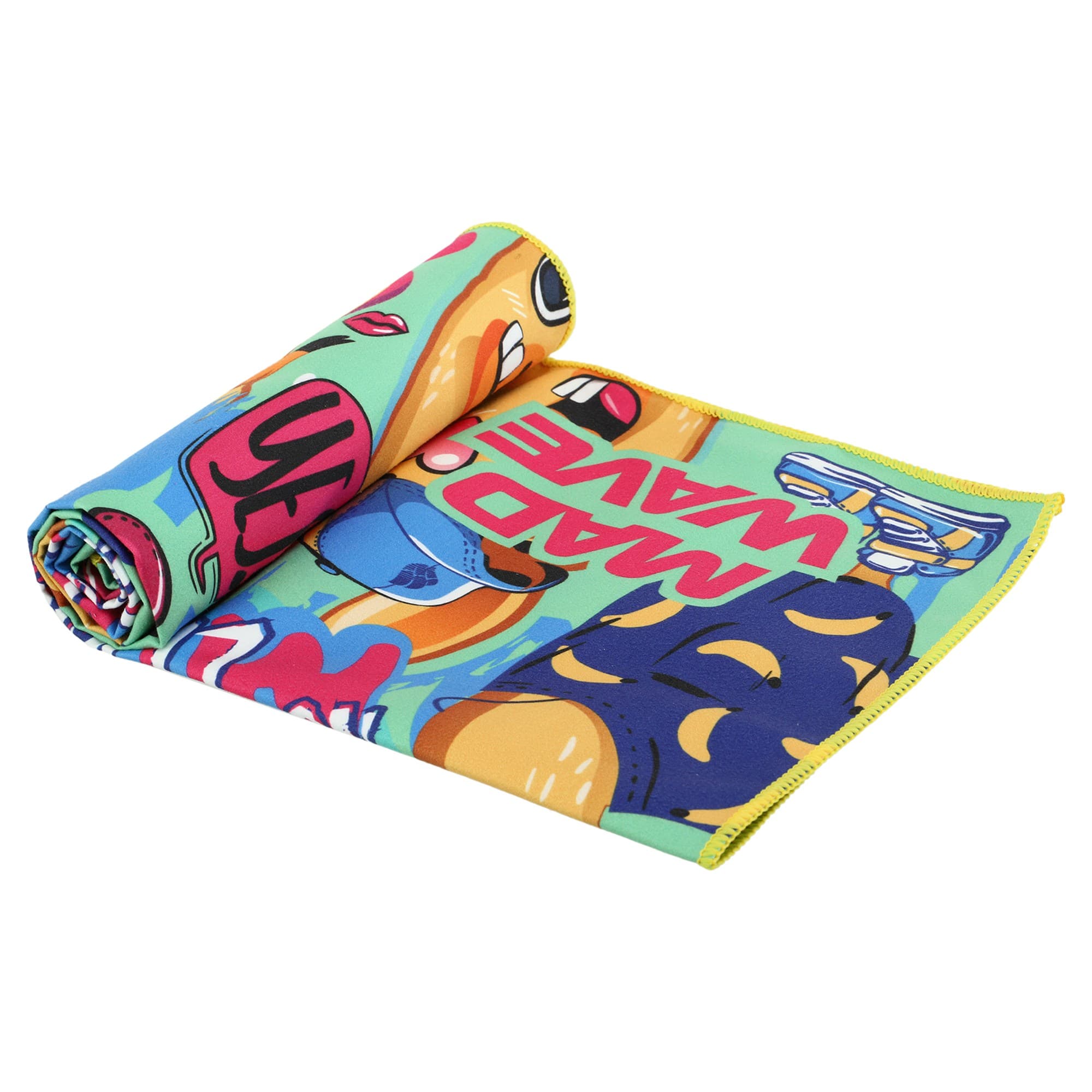 Рушник спортивний з мікрофібри MadWave LLAMA M076103116W 80х40см зелений