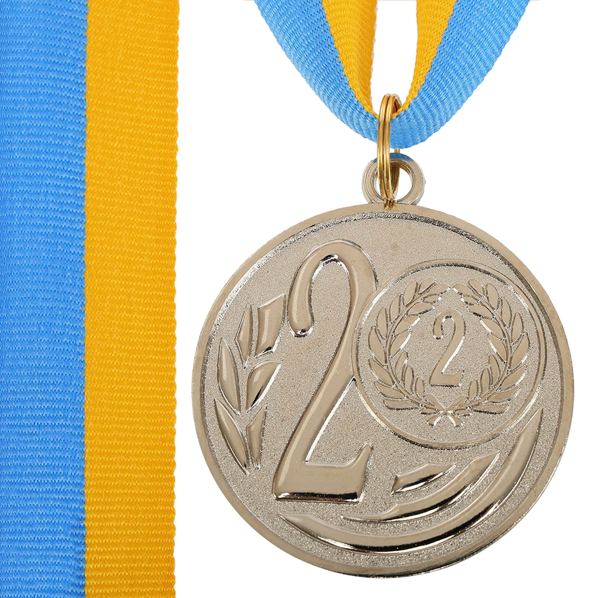 Медаль спортивна зі стрічкою SP-Sport WREATH C-1489-5 ø5см золото, срібло, бронза