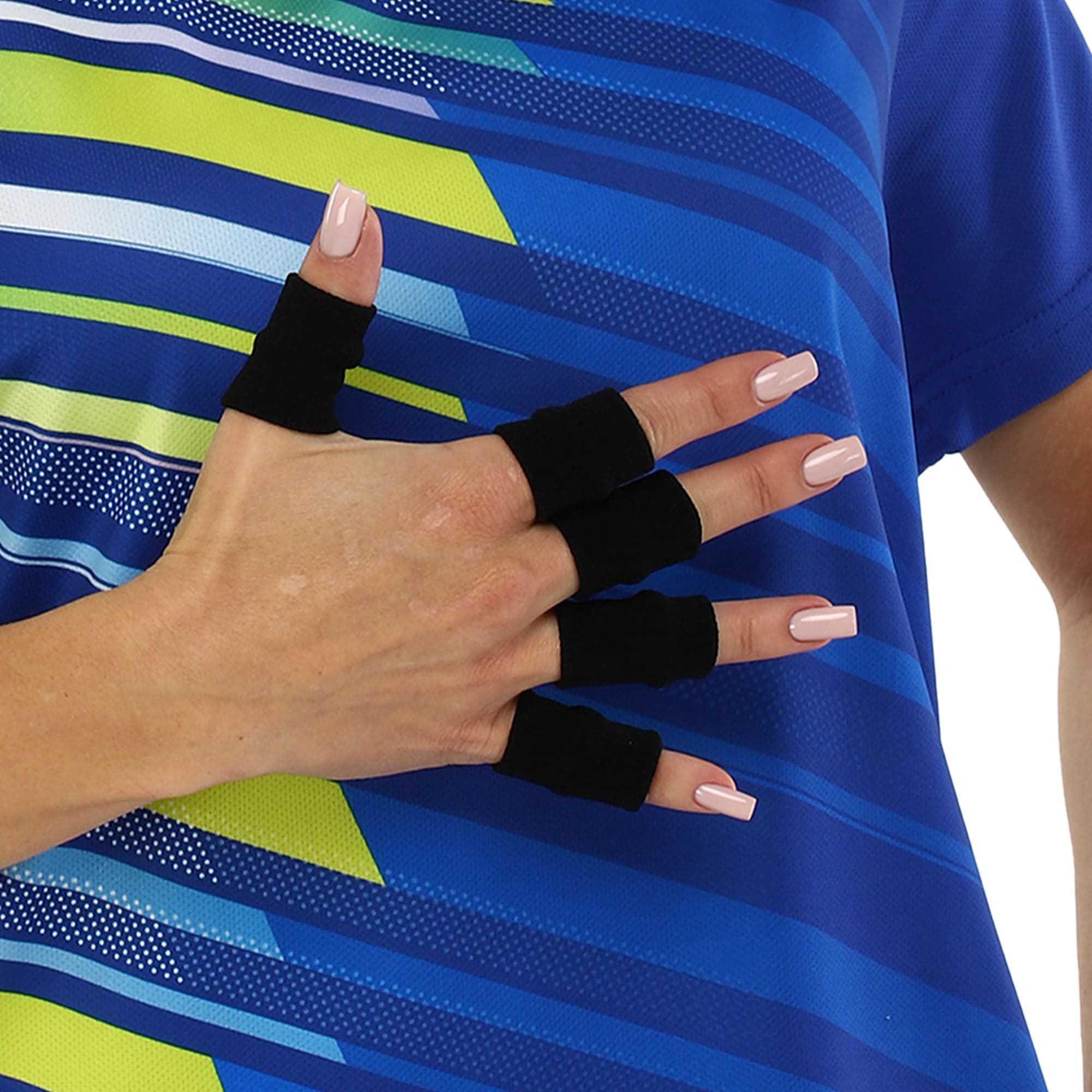 Напальчники спортивні захисні для волейболу баскетболу та гандбол SIBOTE ST-2615 5шт чорний