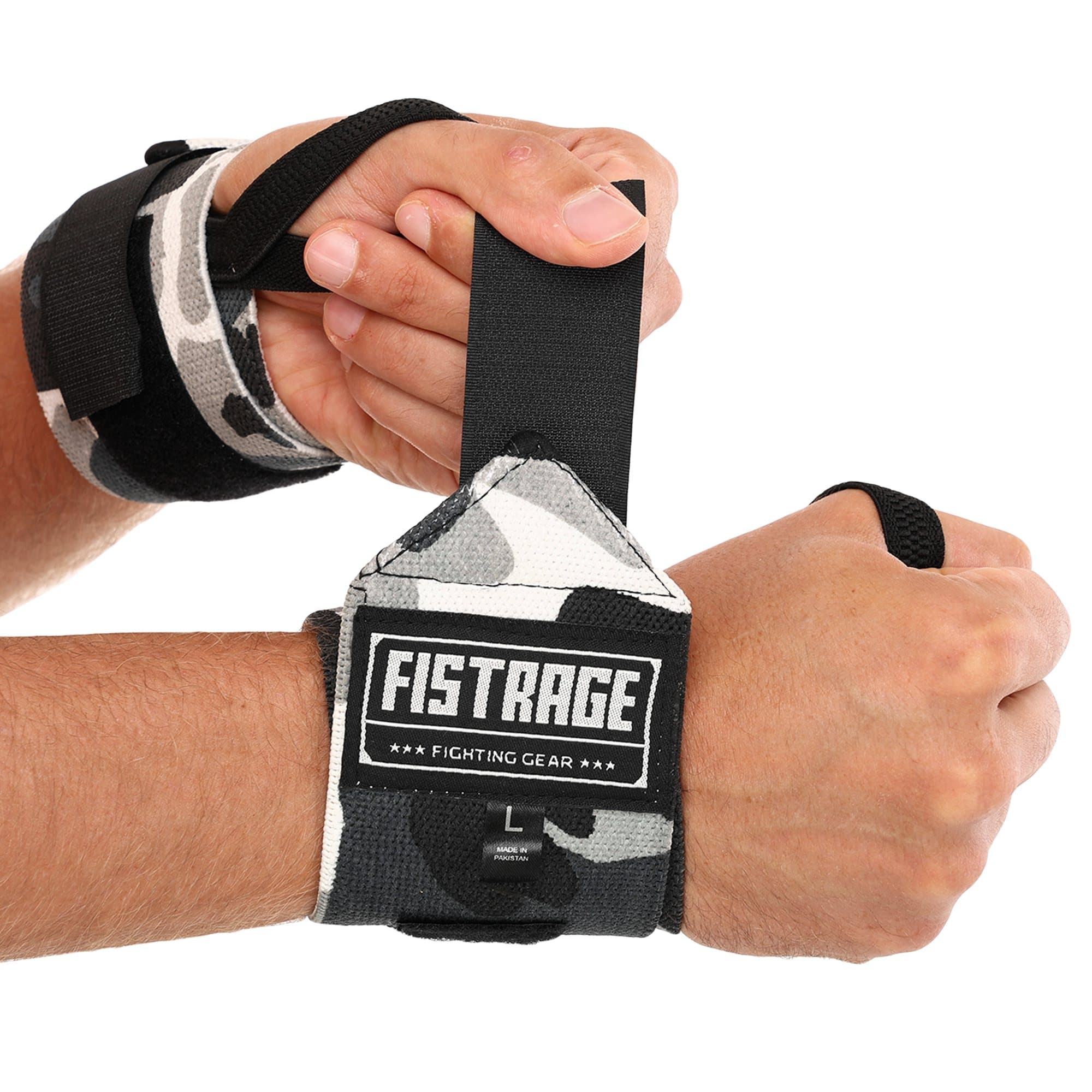 Бинти кистьові для жиму і тяги FISTRAGE VL-7740 2штуки сірий камуфляж