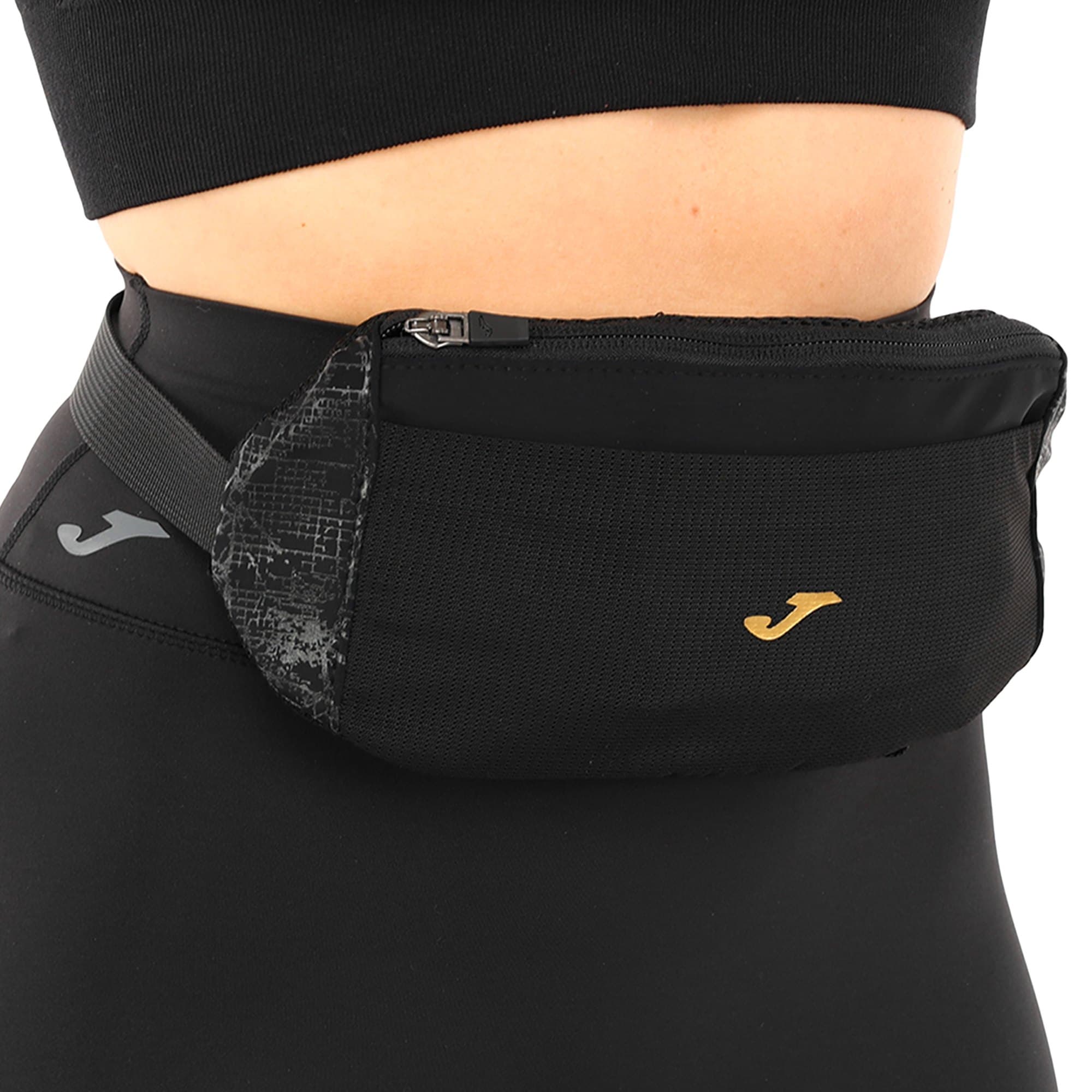 Сумка на пояс для бігу з одним відділенням на блискавці Joma R-NIGHT 401315-100 чорний