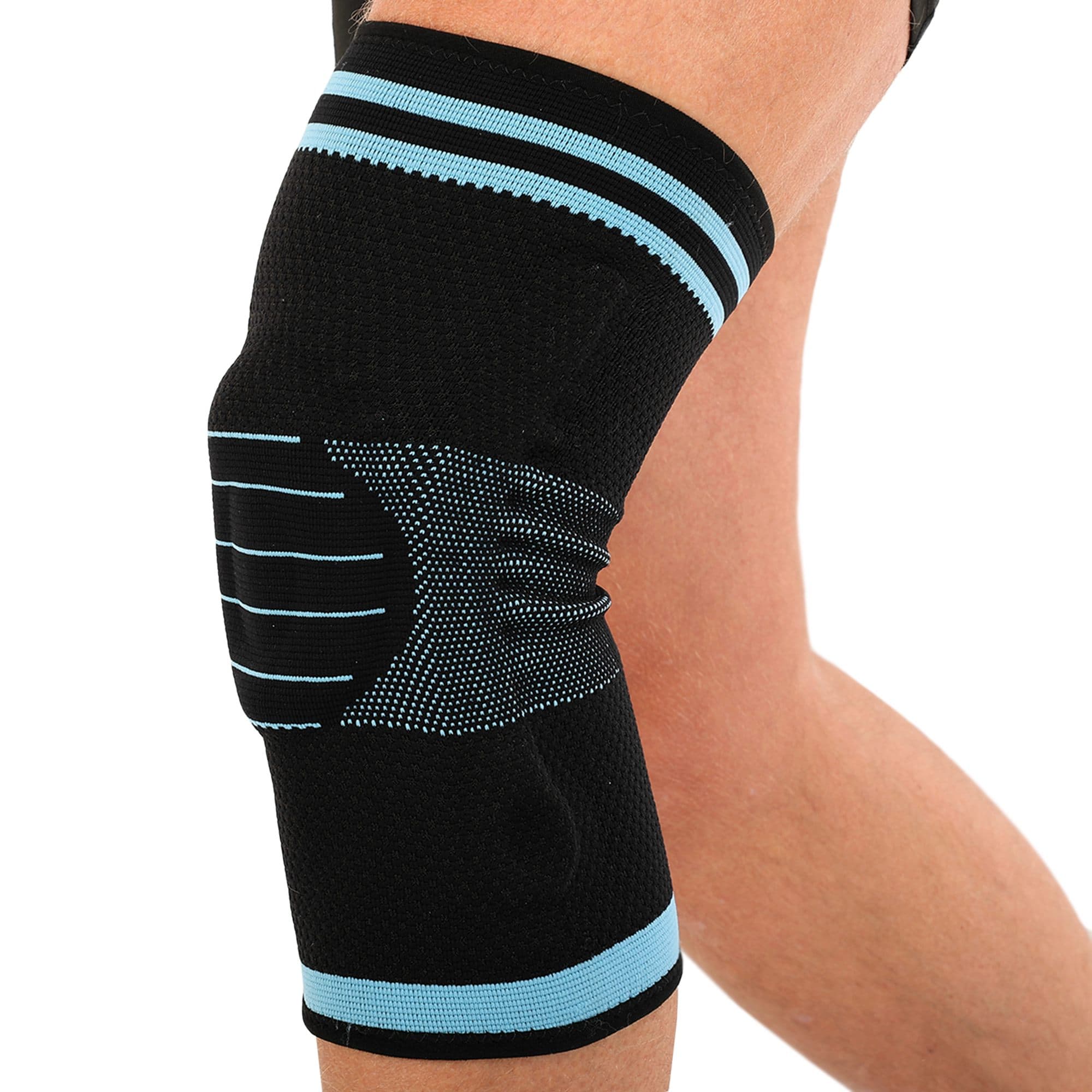 Наколінник зі спіральними ребрами жорсткості та силіконовим кільцем MUTE 9017 розмір S-L кольори в асортименті