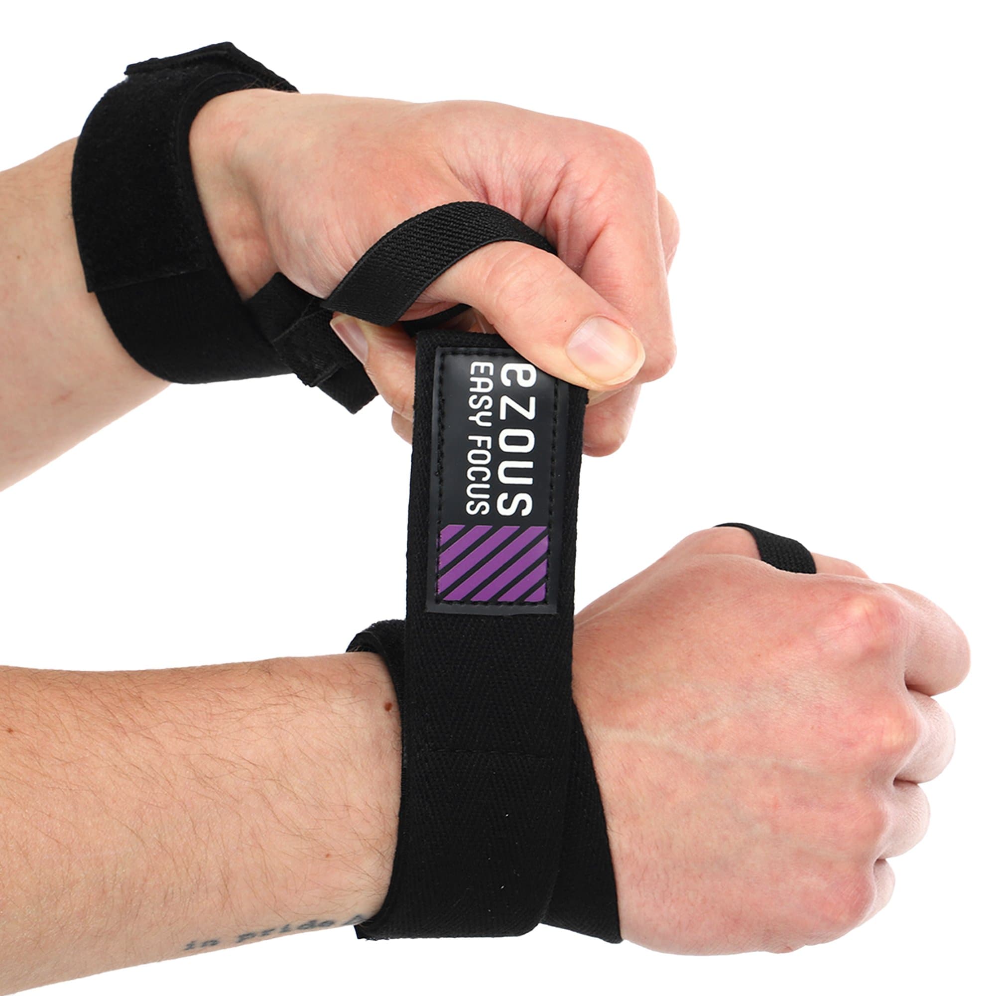 Бинти кистьові для жиму LIFTING WRAPS EZOUS C-01 2штуки чорний